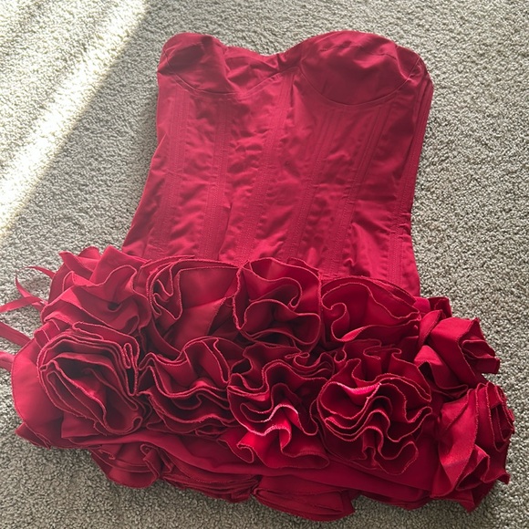 TSHKA Rosa Red Dress - Picture 1 of 3